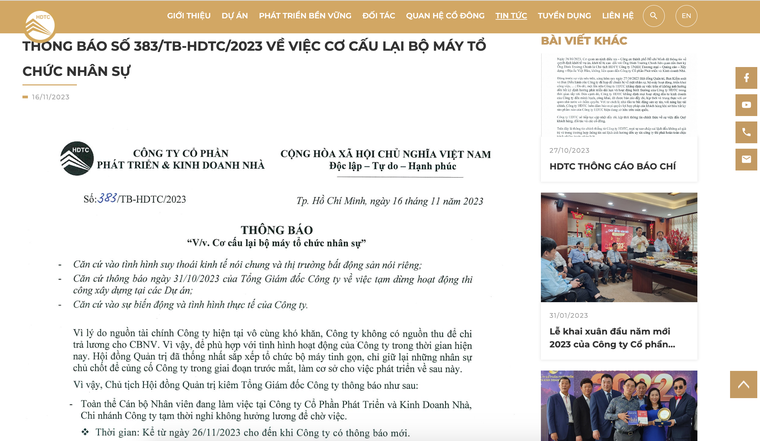 Sau hàng loạt vấn đề, HDTC cho toàn thể nhân viên tạm nghỉ không lương ảnh 1