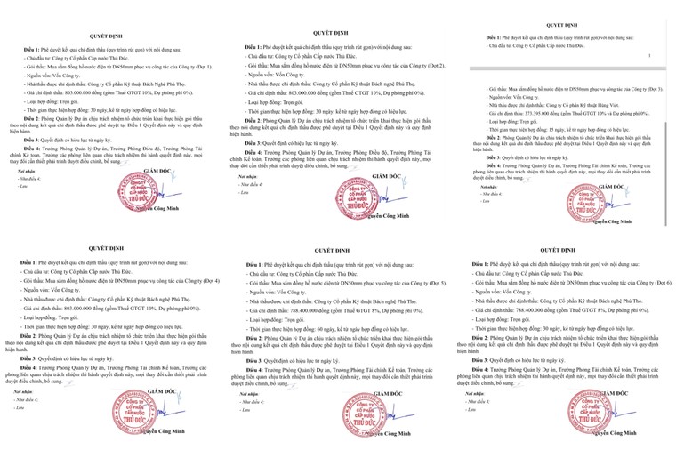 Công ty nước Thủ Đức đã tách thầu để chỉ định thầu như thế nào? ảnh 1