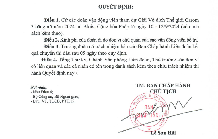 Liên Đoàn Billiards & Snooker Việt Nam cử nữ cơ thủ số 1 dự giải thế giới nhưng phải tự lo chi phí ảnh 1