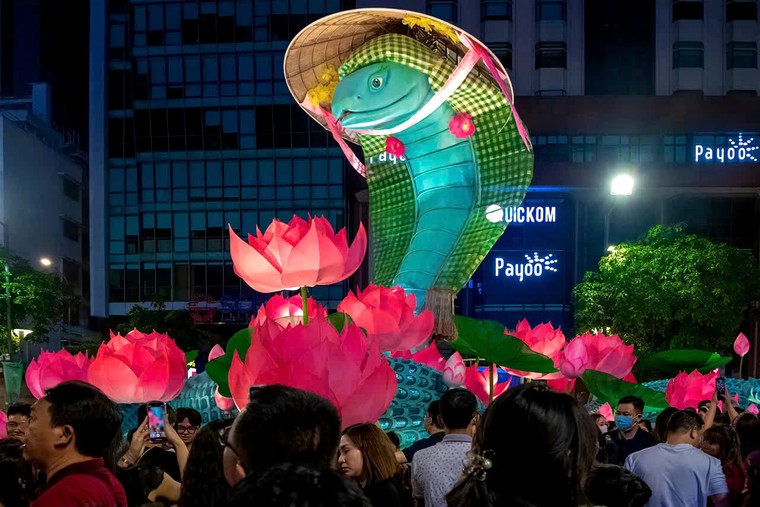 TP.HCM: Khai mạc Đường hoa Nguyễn Huệ, hàng ngàn du khách náo nức đón Xuân ảnh 10