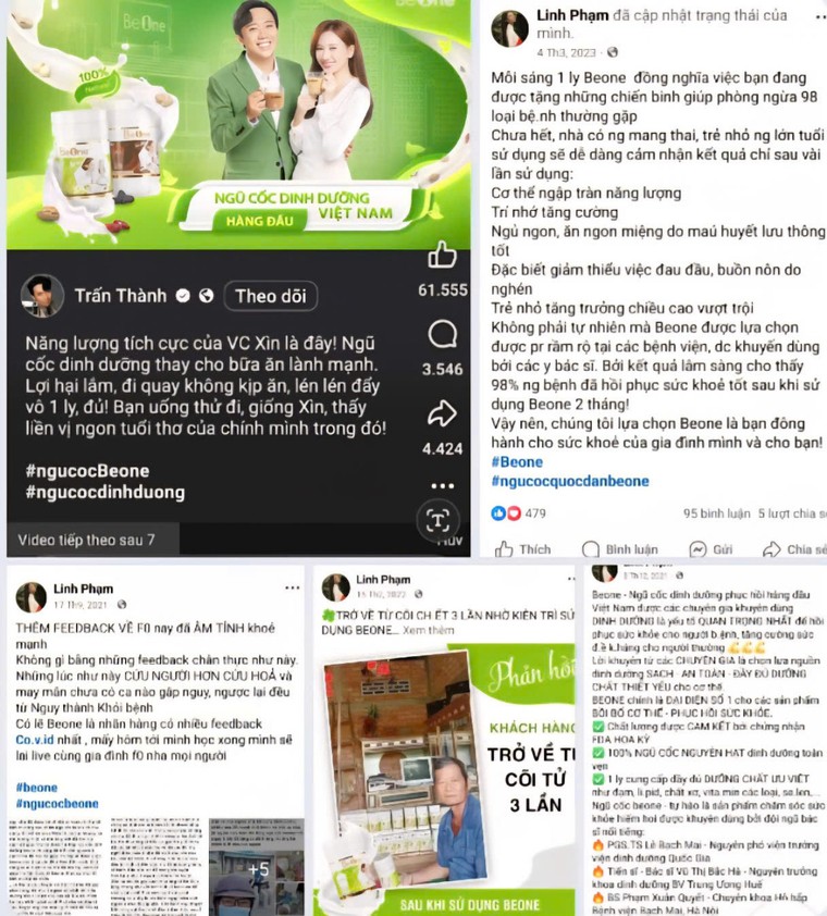 Muôn kiểu “biến tướng” thực phẩm bổ sung - Bài 2: Kinh ngạc: “Beone ngũ cốc số 1 Việt Nam, giúp khách hàng hồi sinh từ cõi tử” ảnh 2