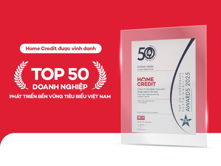 Home Credit được vinh danh tại Giải thưởng Top 50 Doanh nghiệp Phát triển Bền vững tiêu biểu 2025 ảnh 3