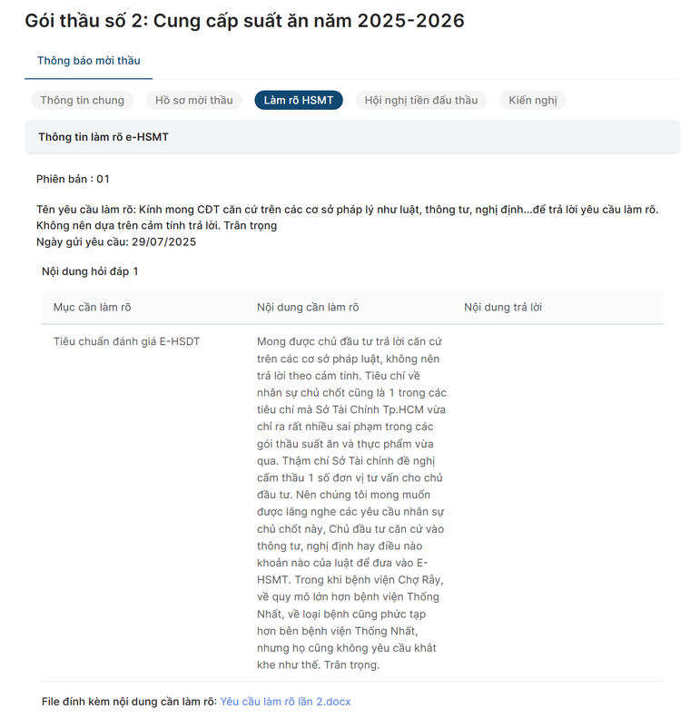 Bệnh viện Thống Nhất bỏ tiêu chí bị ‘tố’ thông thầu, nhà thầu vẫn tiếp tục yêu cầu làm rõ ảnh 1