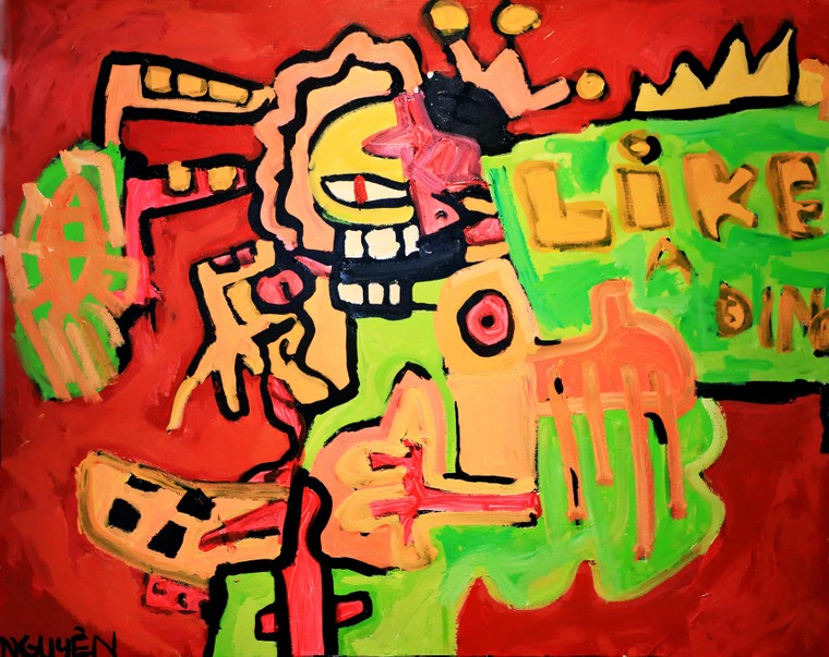 Lấy cảm hứng từ Picasso,“Dế Mèn” Phạm Hải Nguyên vẽ “Giấc mơ mang tên mình” ảnh 2