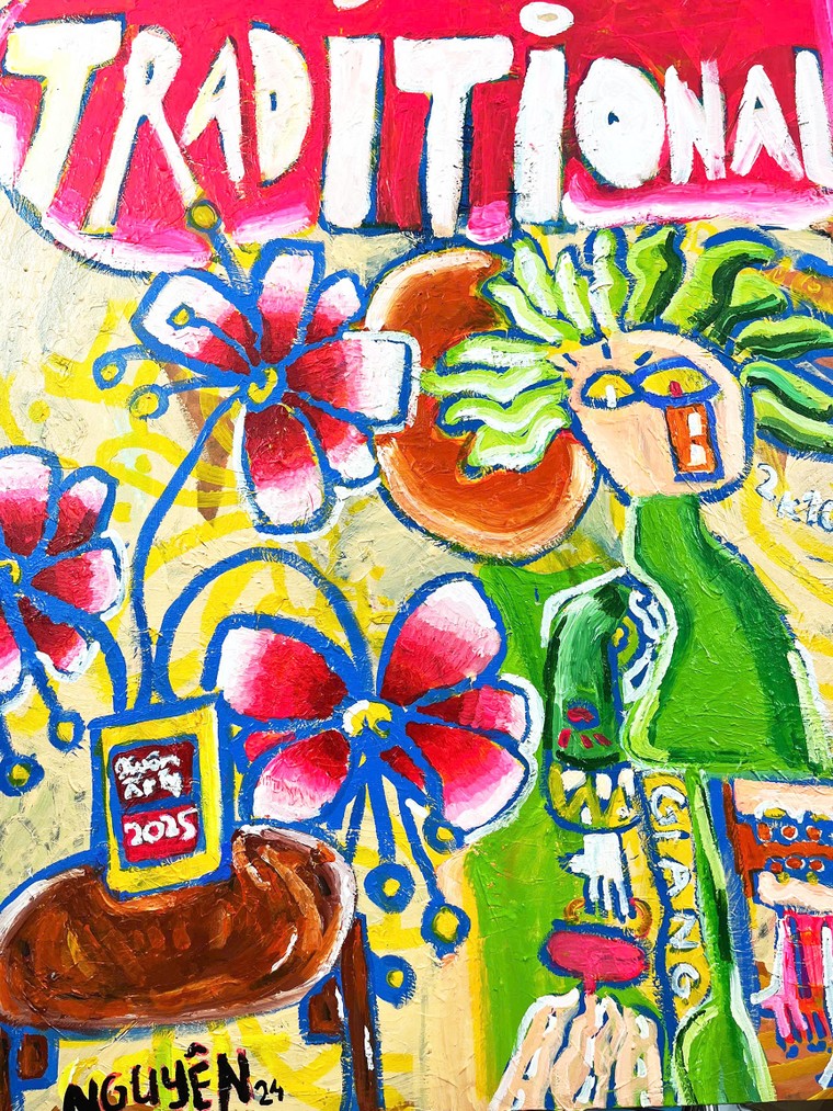 Lấy cảm hứng từ Picasso,“Dế Mèn” Phạm Hải Nguyên vẽ “Giấc mơ mang tên mình” ảnh 1