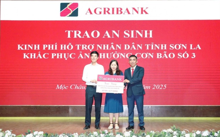 Agribank đồng hành cùng chính quyền và nhân dân các địa phương khắc phục thiệt hại do bão Wipha ảnh 2