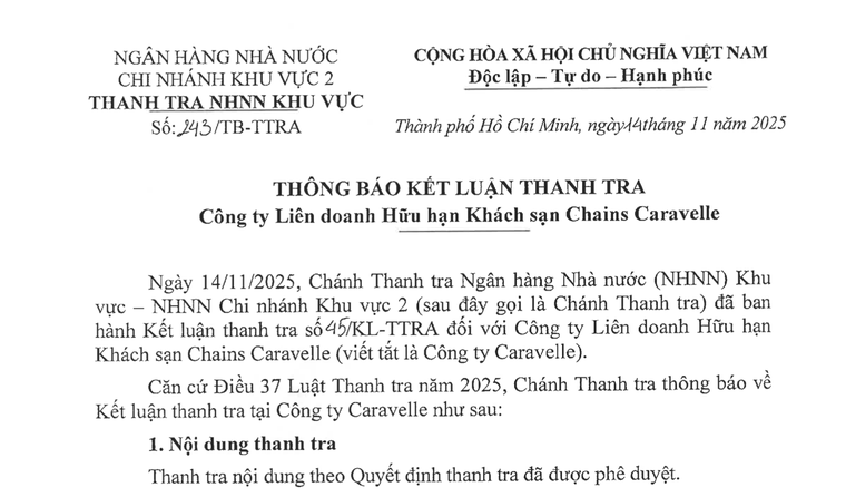 Yêu cầu khách sạn Caravelle chấp hành nghiêm quy định pháp luật trong thu đổi ngoại tệ ảnh 1