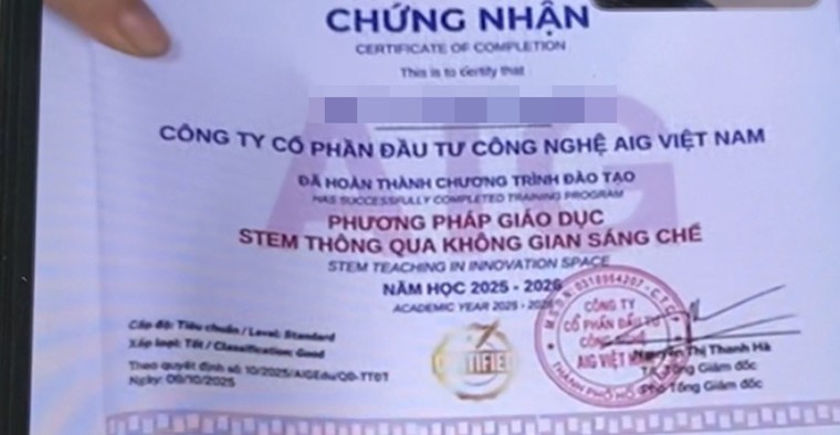 Liên kết giáo dục tại TP.HCM - Bài 4: Công ty AIG tự cấp chứng nhận cho nhân viên đi dạy trường công ảnh 3