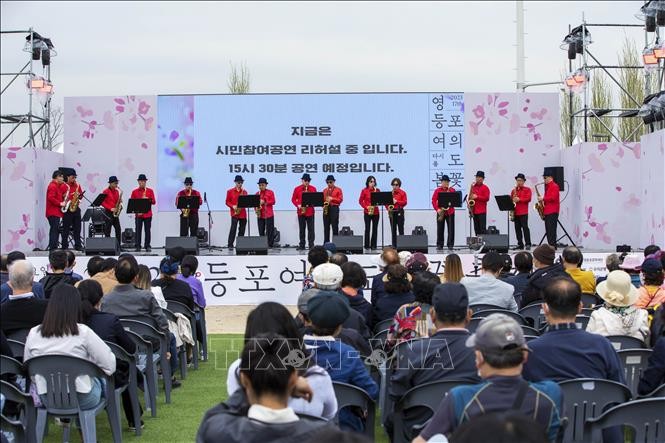 Chùm ảnh: Khai mạc lễ hội hoa Anh đào thường niên lớn nhất ở Seoul ảnh 5