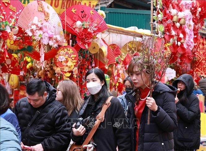 Rực rỡ chợ hoa Tết truyền thống phố cổ Hà Nội ảnh 5