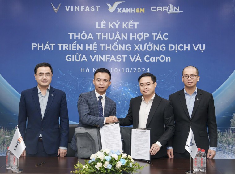 VinFast hợp tác với CarOn mở chuỗi xưởng dịch vụ xe điện trên toàn quốc ảnh 1