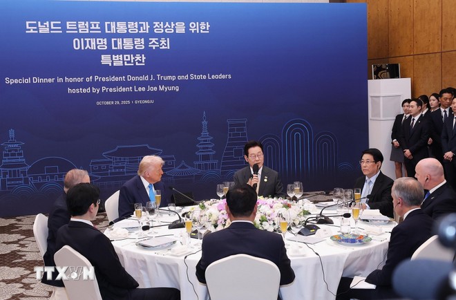 Chủ tịch nước gặp Tổng thống Hoa Kỳ và lãnh đạo cấp cao một số thành viên APEC 2025 ảnh 1