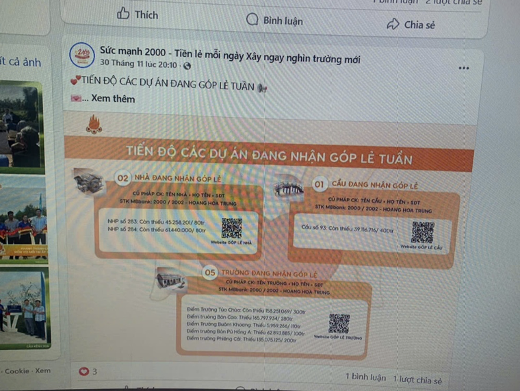 Sốc: Dự án Sức mạnh 2000 của Hoàng Hoa Trung, trường xây xong đã lâu vẫn đăng bài kêu gọi quyên góp tiếp? ảnh 4