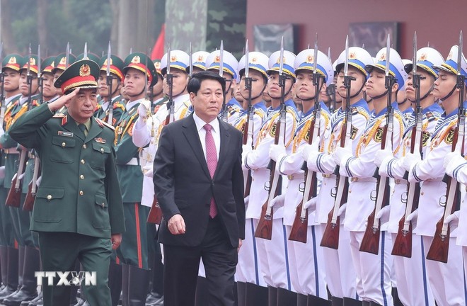 Chủ tịch nước: Triển khai các giải pháp xây nền quốc phòng toàn dân vững mạnh ảnh 1