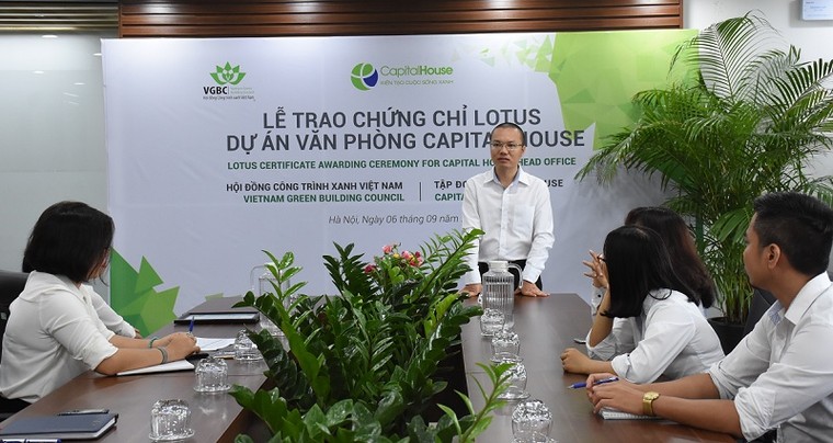 Capital House nhận chứng chỉ LOTUS cho dự án văn phòng Xanh ảnh 1
