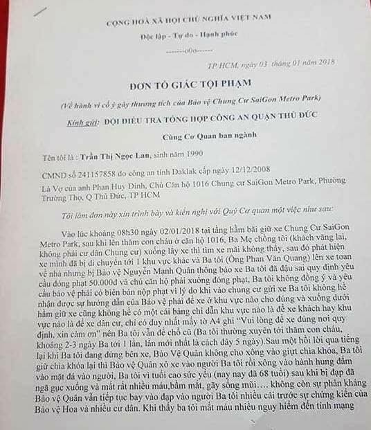 Bảo vệ chung cư SaiGon Metro Park hành hung người già gây phẫn nộ mạng xã hội ảnh 2