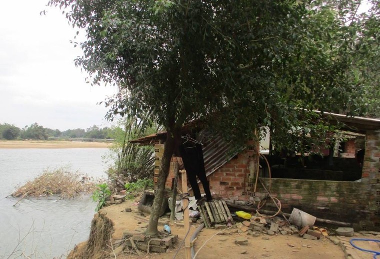 Bình Định: Dân sống gần bờ sông Côn lo lắng vì sông bị sạt lở nghiêm trọng ảnh 3