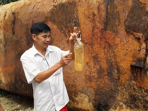 Hà Tĩnh: Phát hiện dầu diesel rò rỉ chảy theo mạch nước ngầm ảnh 1