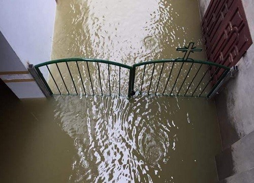 Nước ngập sâu, người dân Ninh Bình chèo thuyền đi lại ảnh 4