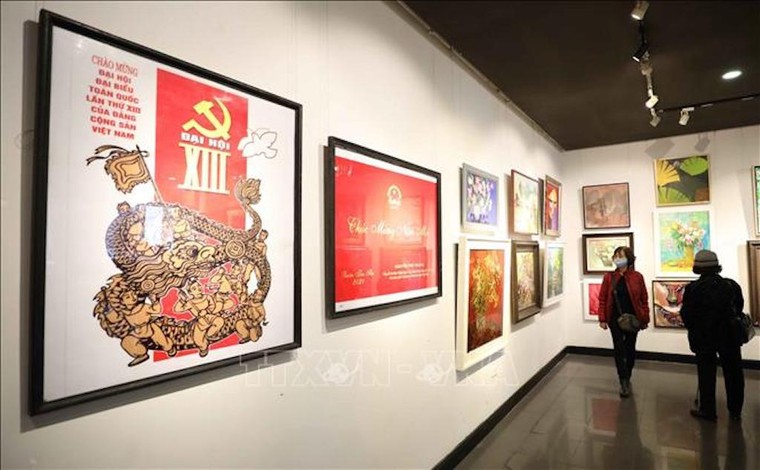 167 tác phẩm tại triển lãm mỹ thuật 'Mừng Đảng, mừng Xuân Tân Sửu' ảnh 1