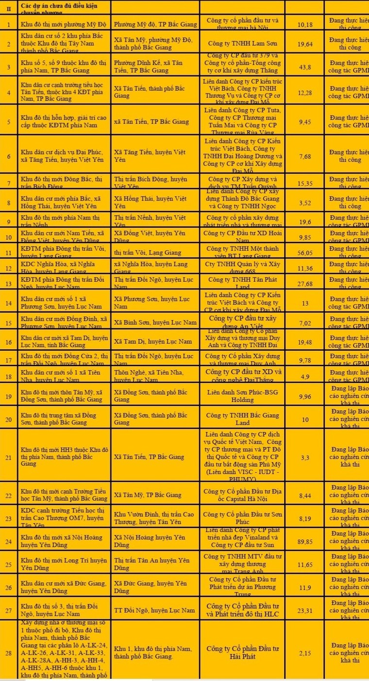 28 dự án chưa đủ điều kiện bán, Sở Xây dựng Bắc Giang cảnh báo nhà đầu tư ảnh 1
