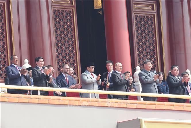 Chủ tịch nước Lương Cường dự Lễ duyệt binh kỷ niệm 80 năm chiến thắng phát xít của nhân dân thế giới ảnh 3