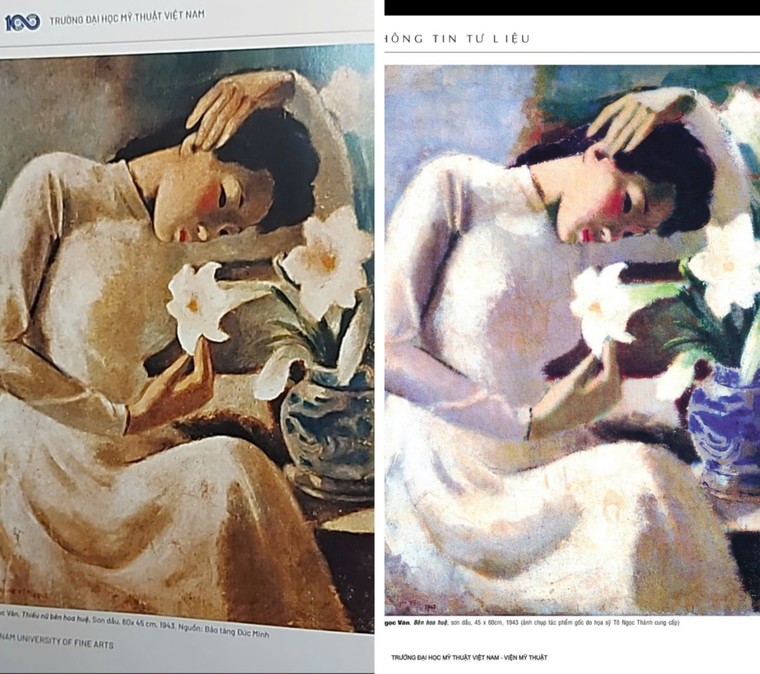 Sách Dấu ấn 100 năm Trường Đại học Mỹ thuật Việt Nam tiếp tục in “tranh nhái” kiệt tác của họa sĩ Tô Ngọc Vân? ảnh 4
