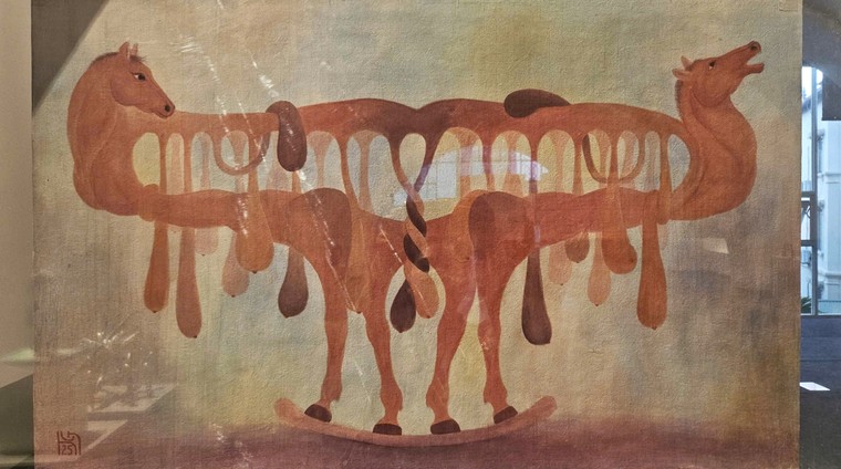 Triển lãm "Dẫn tượng" - Bước chuyển trong tư duy tạo hình của nghệ sĩ Vũ Hiệp ảnh 1