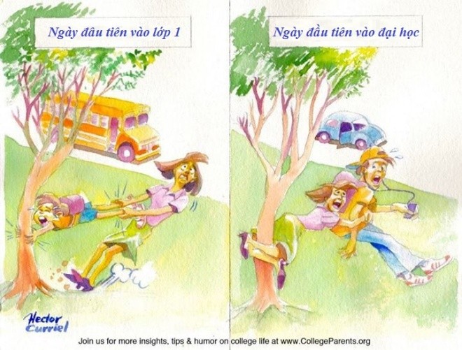 Tranh vui ngày đầu tiên con đi học ảnh 5