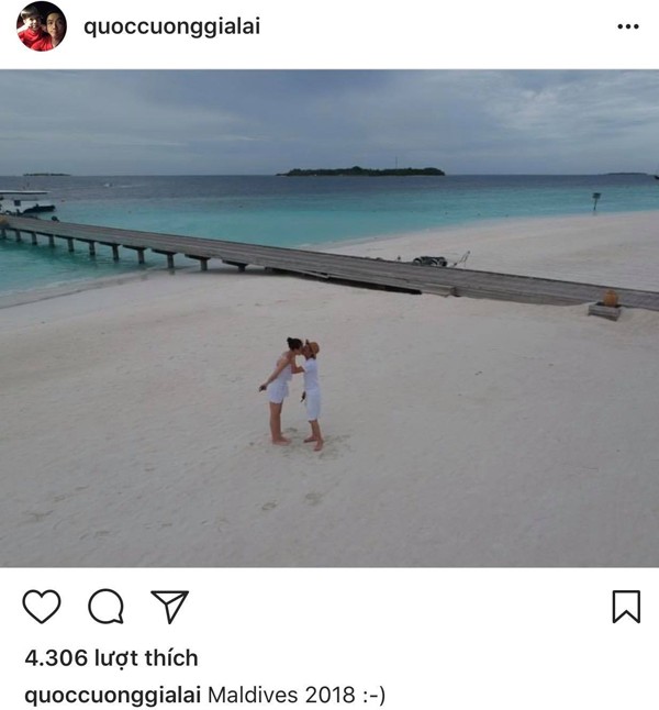 Cường Đô La khoe ảnh tình tứ cùng Đàm Thu Trang tại Maldives ảnh 1