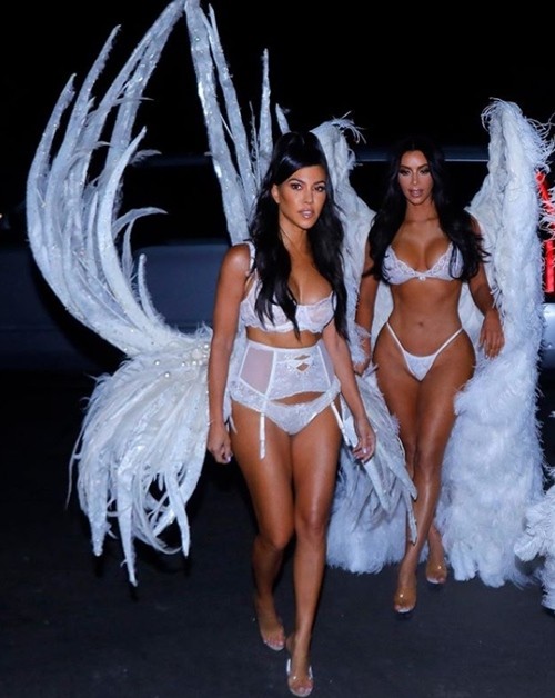 Chị em nhà Kardashian làm 'thiên thần nội y' dịp Halloween ảnh 5