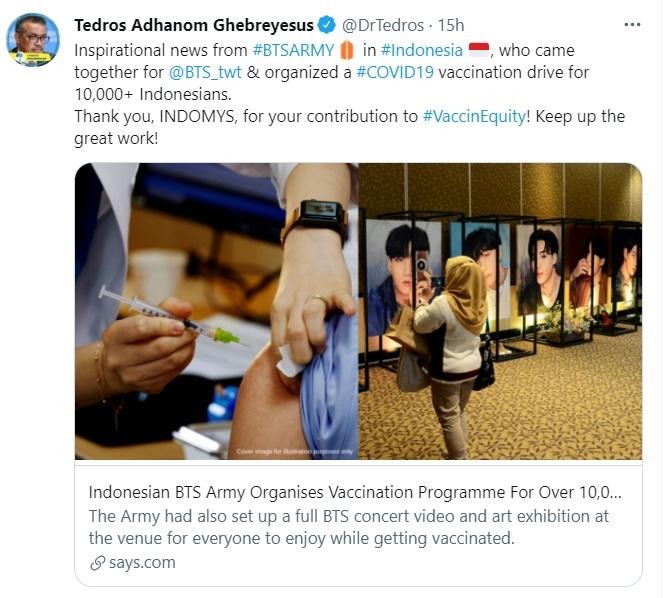 Người hâm mộ nhóm BTS tại Indonesia tổ chức chương trình tiêm vaccine cho 10.000 người ảnh 7