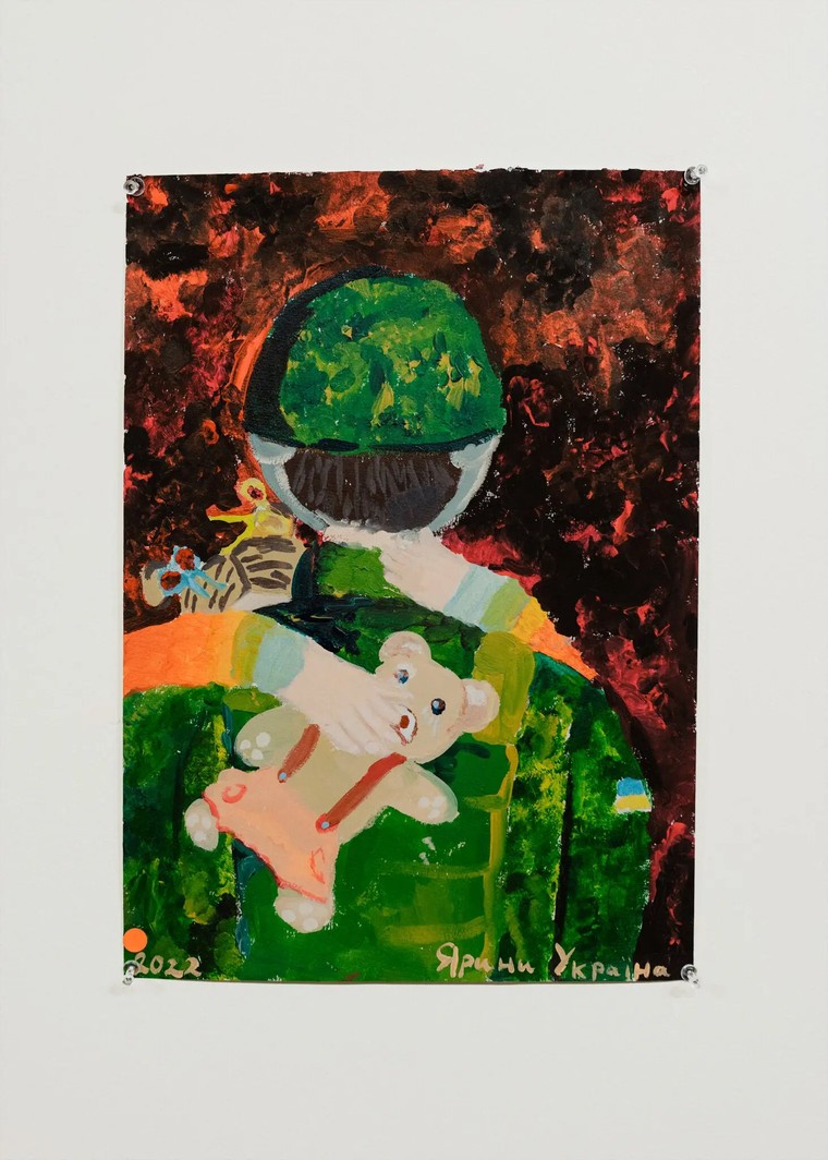 Xe tăng và gấu Teddy: Những bức vẽ của trẻ em Ukraine về cuộc chiến ảnh 3