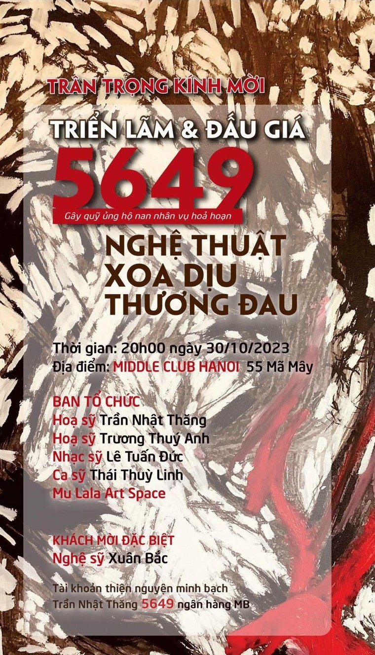 Triển lãm và Đấu giá '5649': Nghệ thuật xoa dịu đau thương ảnh 5