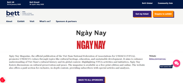 Tạp chí Ngày Nay trở thành đối tác chính thức của Triển lãm Giáo dục Bett Châu Á 2024 ảnh 5