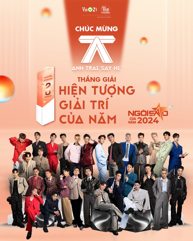 Anh trai "Say Hi" được vinh danh "Hiện tượng giải trí của năm" tại giải Ngôi sao của năm 2024 ảnh 3
