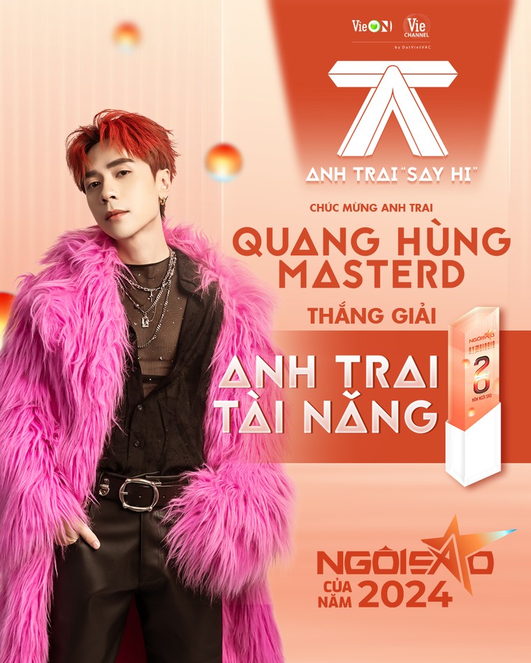 Anh trai "Say Hi" được vinh danh "Hiện tượng giải trí của năm" tại giải Ngôi sao của năm 2024 ảnh 5