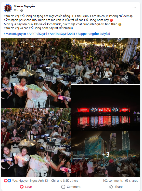 Skyled Sài Gòn rực sáng gọi tên Mason Nguyễn: món quà quy mô bậc nhất từ người hâm mộ sau chung kết Anh Trai Say Hi 2025 ảnh 12