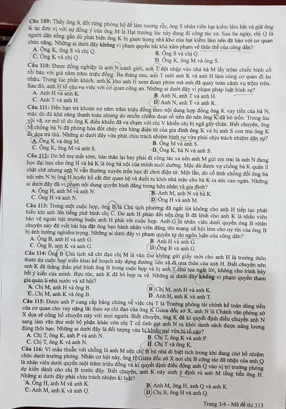 Gợi ý đáp án môn Giáo dục công dân kỳ thi THPT quốc gia 2018 ảnh 6