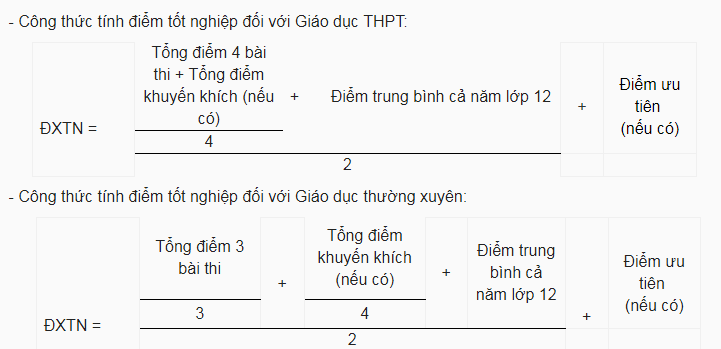 Hướng dẫn cách tính điểm xét tốt nghiệp THPT quốc gia 2018 ảnh 1