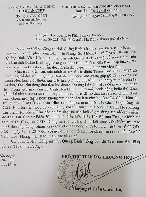 Không có dấu hiệu hình sự trong vụ tố cáo phóng viên lừa đảo ảnh 1