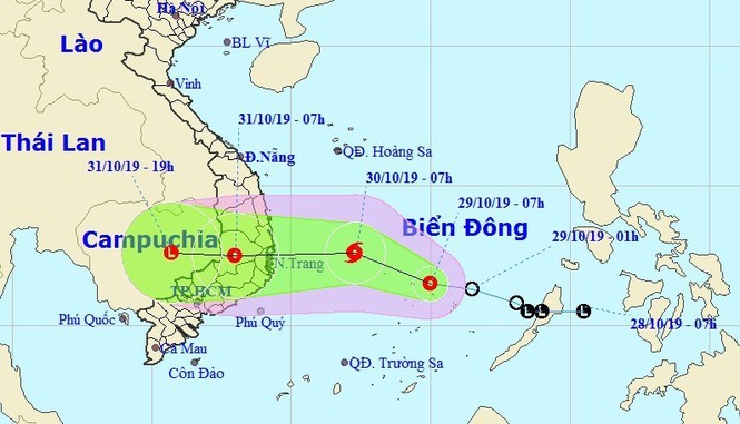 Bão di chuyển phức tạp, chiều tối mai đổ bộ Nam Trung bộ ảnh 1