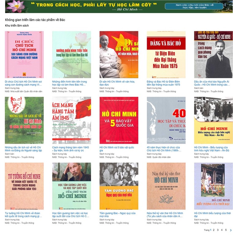 Triển lãm sách trực tuyến kỷ niệm 130 năm ngày sinh Chủ tịch Hồ Chí Minh ảnh 1