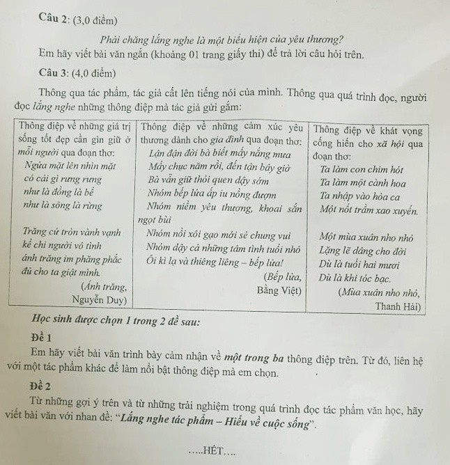 Đại dịch Covid-19 vào đề thi Ngữ văn thi vào lớp 10 ở TP.HCM ảnh 2