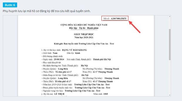 Phụ huynh Hà Nội có thể thử nghiệm tuyển sinh trực tuyến trong 2 ngày ảnh 6
