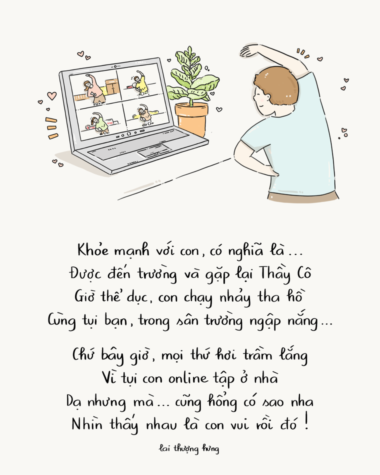 Mong muốn về cuộc sống khỏe mạnh của trẻ em trong mùa dịch qua góc nhìn hội họa ảnh 4