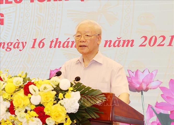 Tổng Bí thư Nguyễn Phú Trọng: Phát huy truyền thống đại đoàn kết, huy động sức mạnh của toàn dân tộc ảnh 1