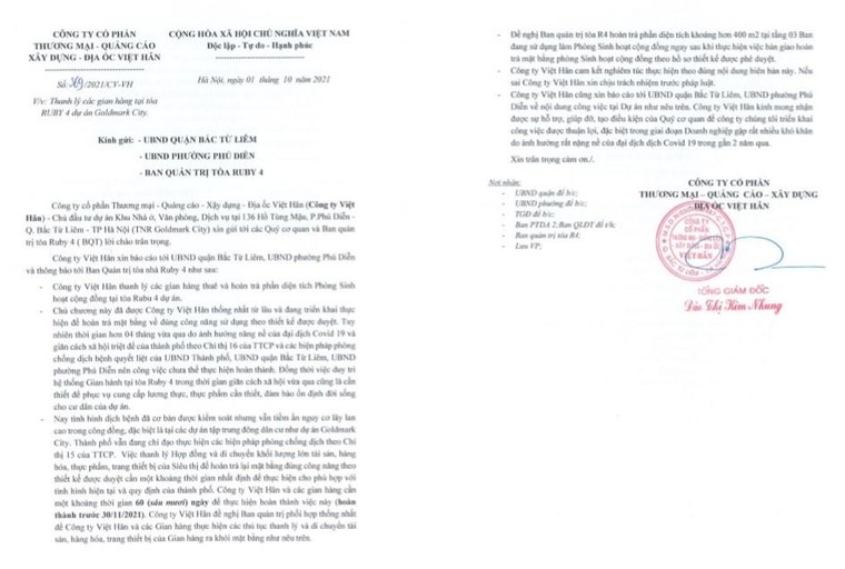 Phản ánh tại dự án Khu nhà ở - văn phòng – dịch vụ 136 Hồ Tùng Mậu: Chủ đầu tư lên tiếng ảnh 2