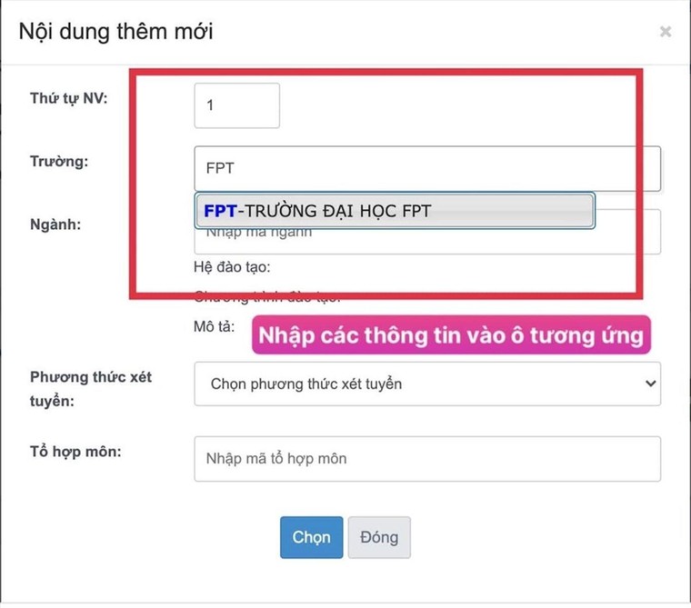 Chi tiết các bước đăng ký xét tuyển nguyện vọng đại học trực tuyến ảnh 5