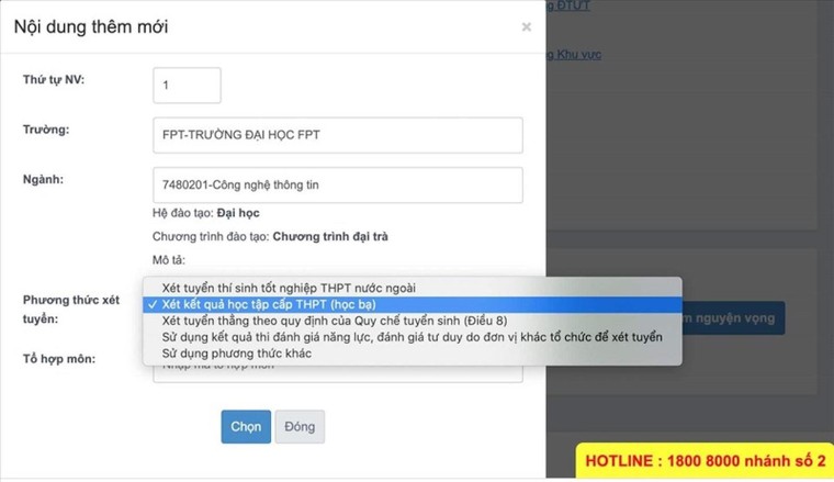 Chi tiết các bước đăng ký xét tuyển nguyện vọng đại học trực tuyến ảnh 7